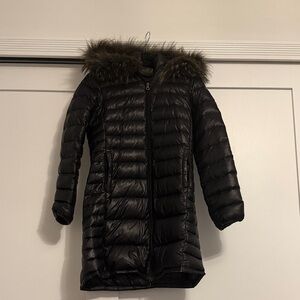 Duvetica Dark Puffer Jacket with Fur Hood